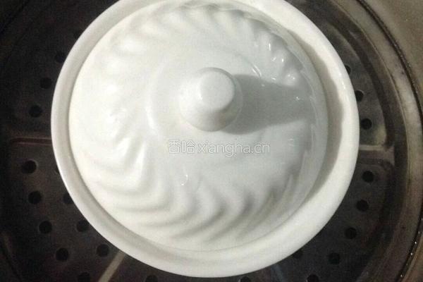 木瓜蒸蛋的做法图解6