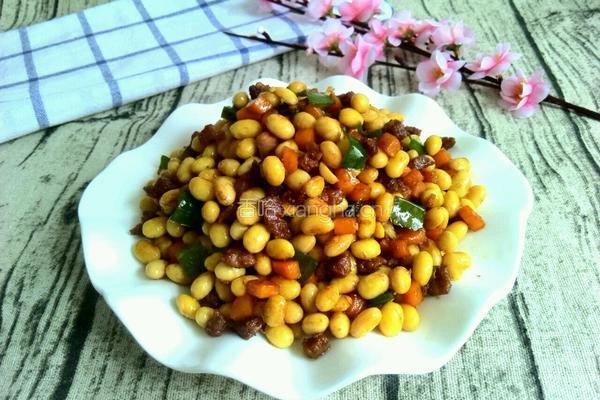 肉沫炒黄豆的做法图解13