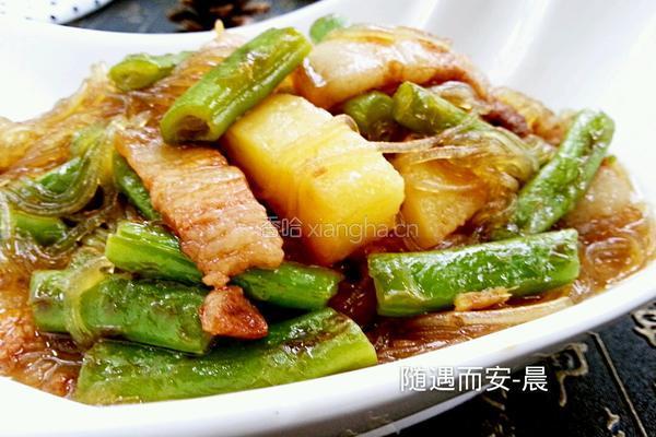 土豆豆角炖粉条的做法图解16