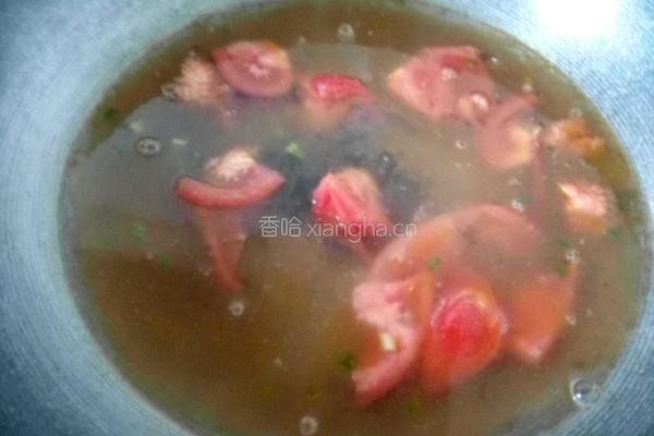 西红柿豆皮汤的做法图解4