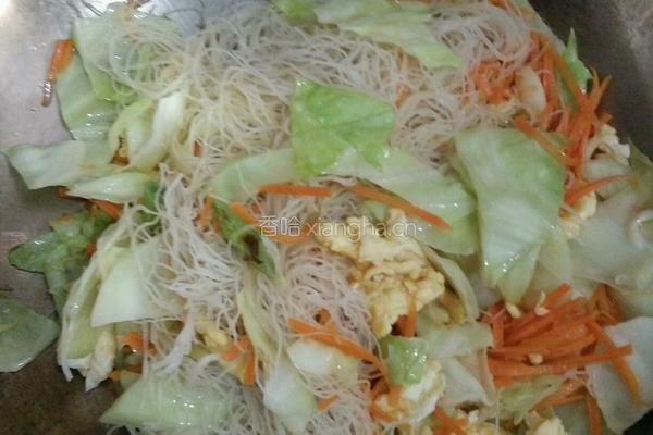 包菜鸡蛋炒粉丝的做法图解10