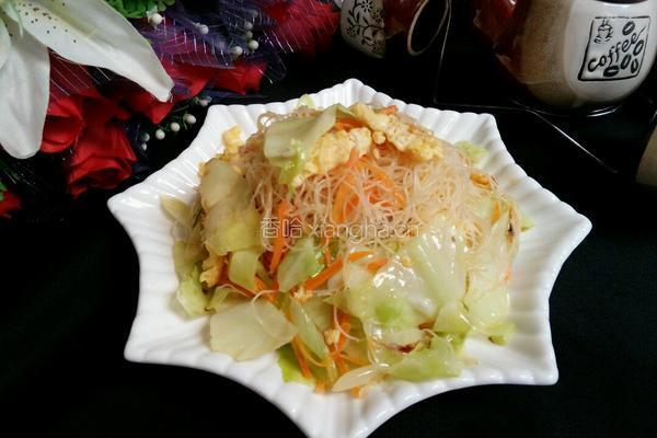 包菜鸡蛋炒粉丝的做法图解11