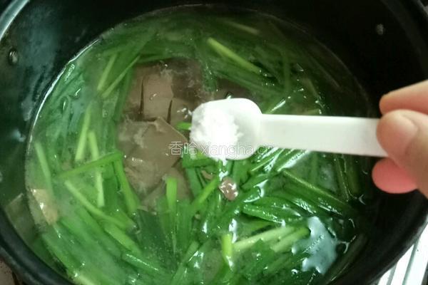 韭菜猪红汤的做法图解6