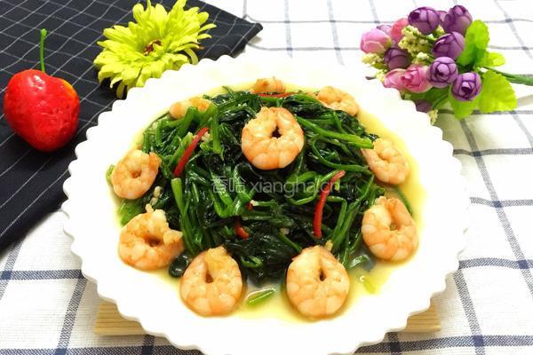 虾仁菠菜的做法图解6