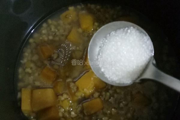 南瓜绿豆粥的做法图解5