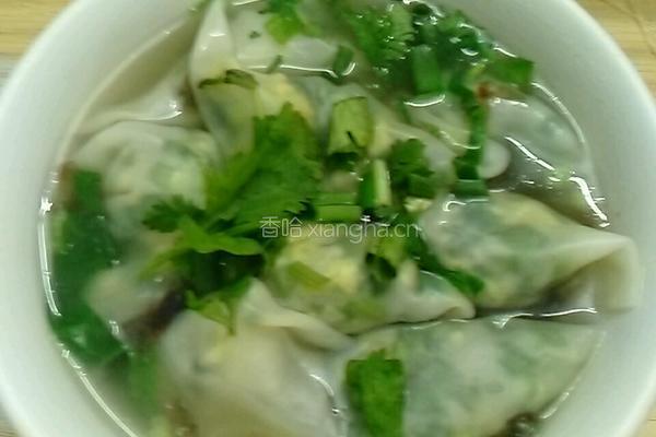 韭菜鸡蛋馅馄饨的做法图解3