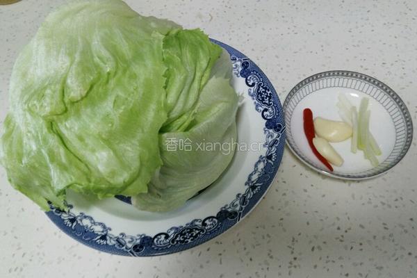 白灼圆生菜的做法图解1