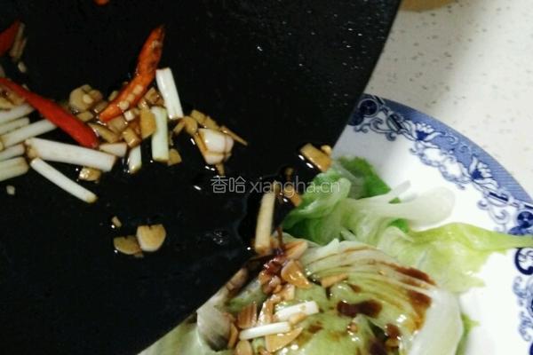 白灼圆生菜的做法图解4