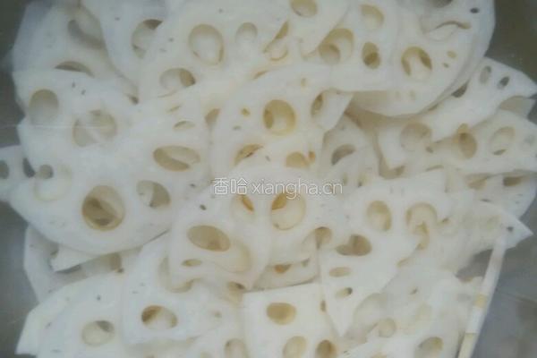 藕炒肉片的做法图解2