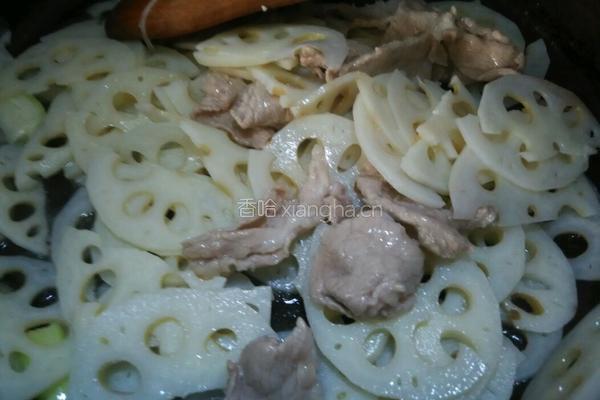 藕炒肉片的做法图解5