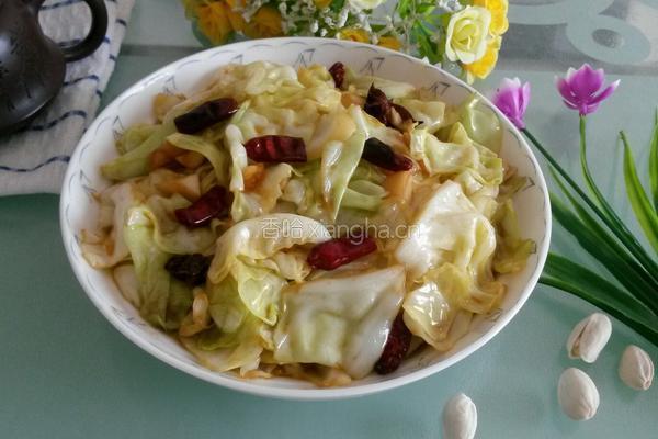 素炒洋白菜的做法图解4
