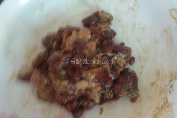 荷叶糯米蒸肉末的做法图解4