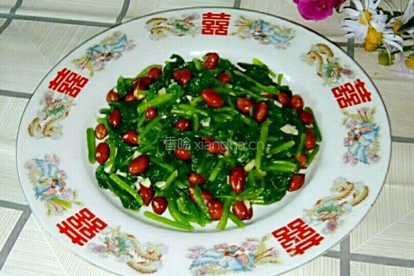 菠菜花生的做法图解6
