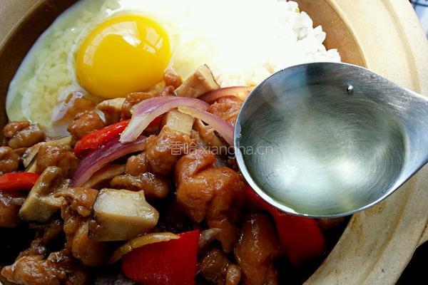 香菇鸡肉煲仔饭的做法图解14
