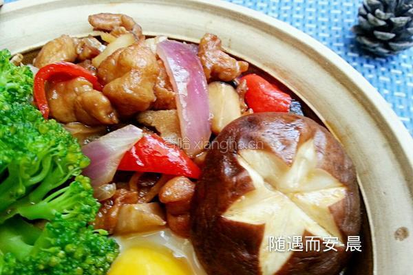 香菇鸡肉煲仔饭的做法图解20