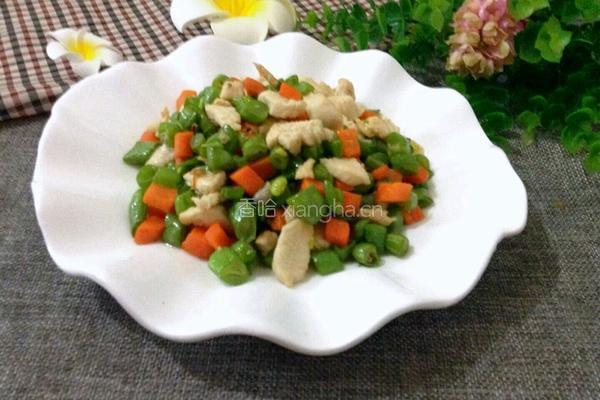 鸡肉炒四季豆