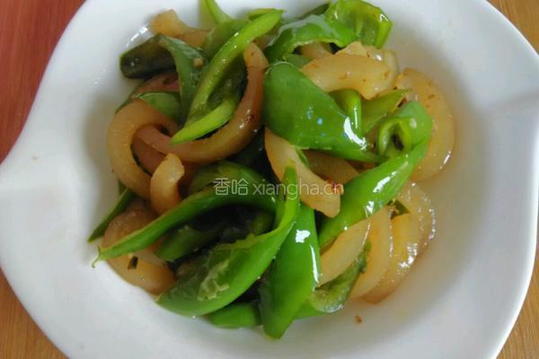 青椒炒猪皮的做法图解12