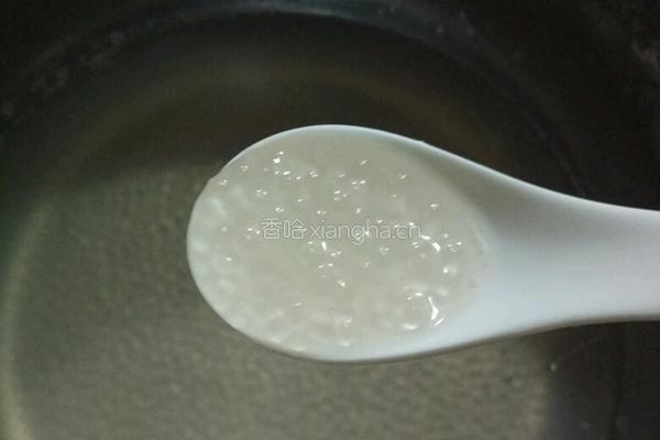 木瓜牛奶西米露的做法图解3