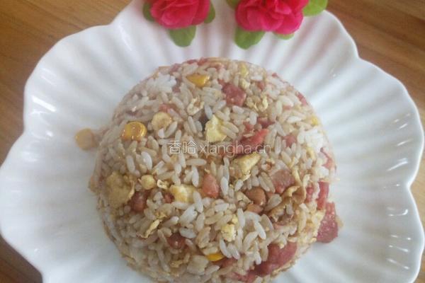 香肠蛋炒饭的做法图解6