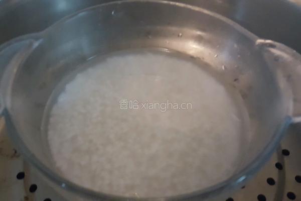 玫瑰糯米饭团的做法图解2