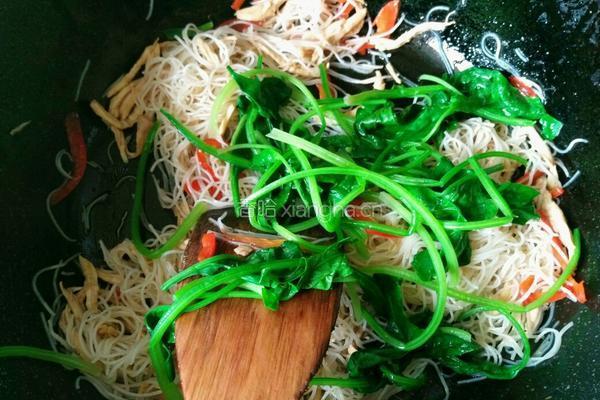 耗油鸡丝炒米粉的做法图解6