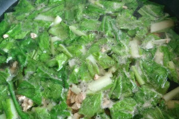 青菜瘦肉汤的做法图解7