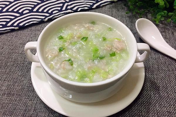 白菜瘦肉粥的做法图解11