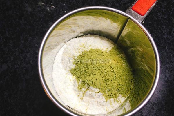 抹茶蜜豆饼干的做法图解3