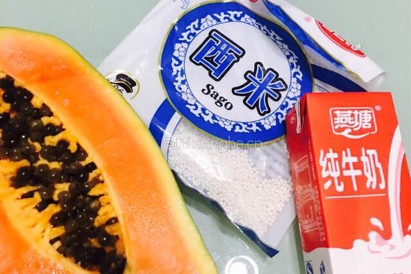 木耳牛奶西米露的做法图解1