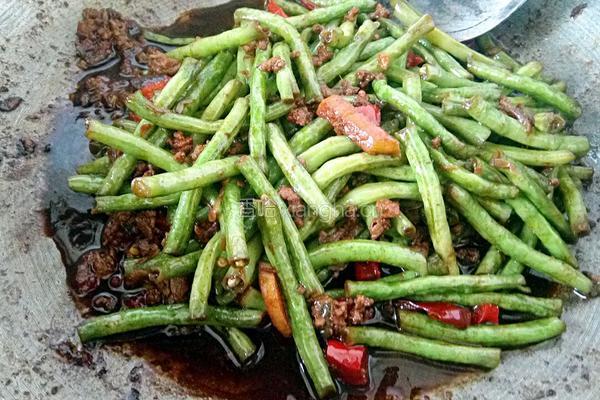 虾酱炒豆角的做法图解13
