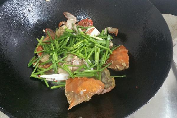 炒蟹的做法图解9