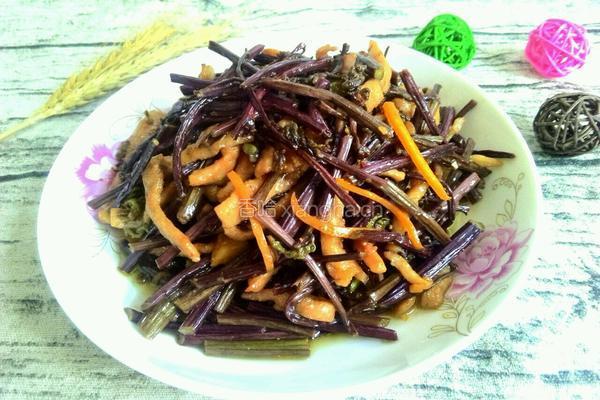 蕨菜炒肉丝的做法图解13