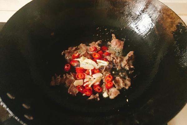 青菜牛肉的做法图解4