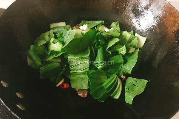 青菜牛肉的做法图解5