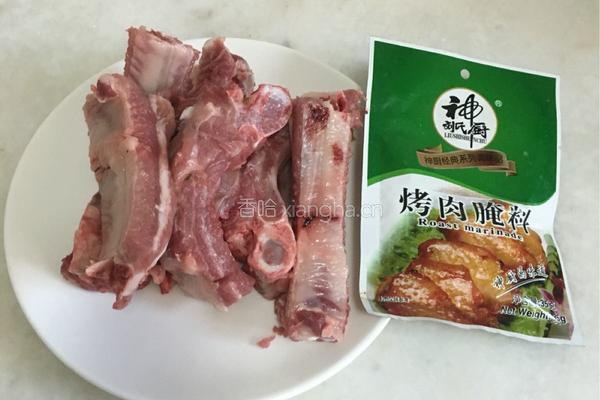 微波炉烤肉排的做法图解1