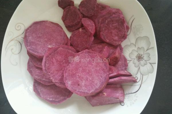 西米紫薯卷的做法图解1