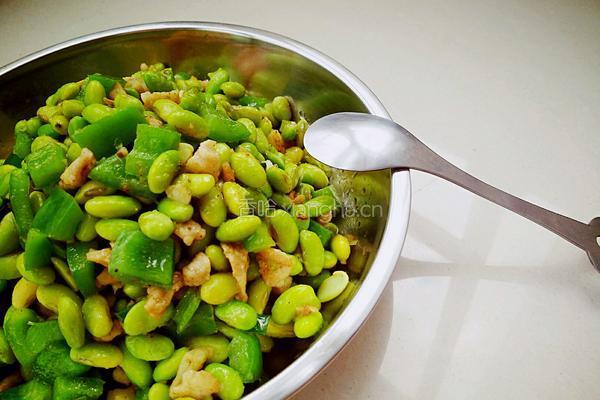 青椒毛豆的做法图解15