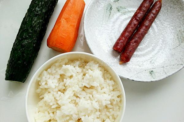 广式香肠炒饭的做法图解1