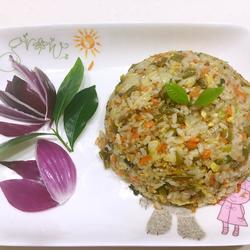 酸菜炒花饭的做法[图]
