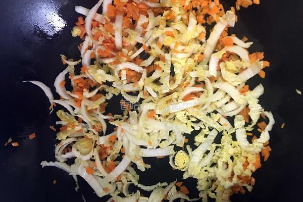 酸菜炒花饭的做法图解5
