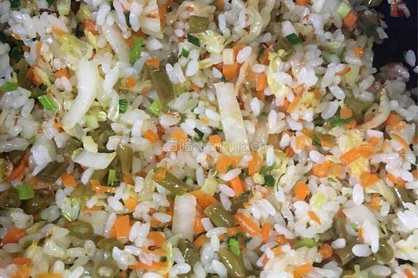 酸菜炒花饭的做法图解8