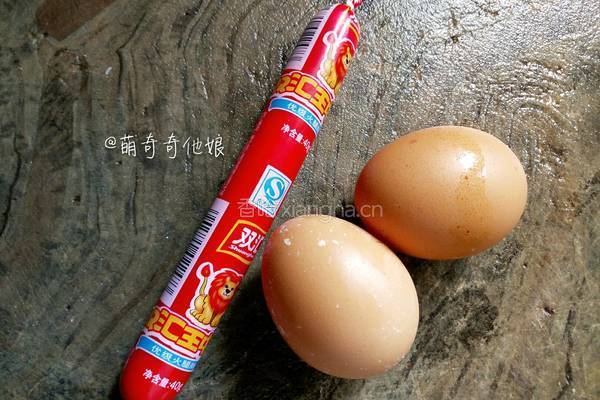 太阳花火腿煎蛋的做法图解2