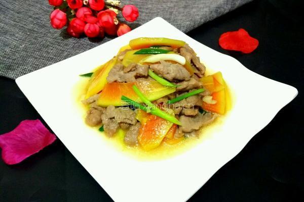 木瓜炒肉片的做法图解10