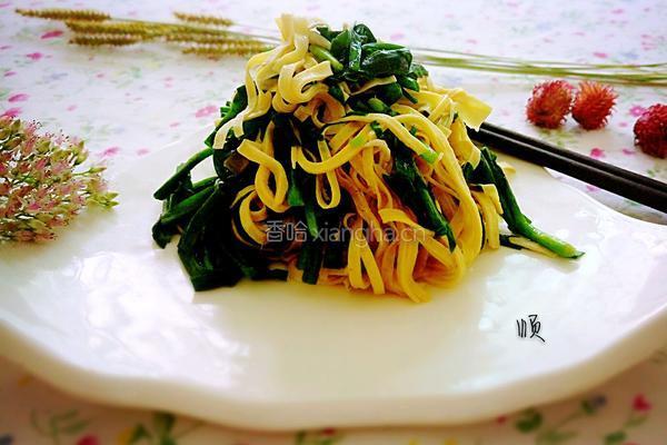 韭菜炒豆皮的做法图解10