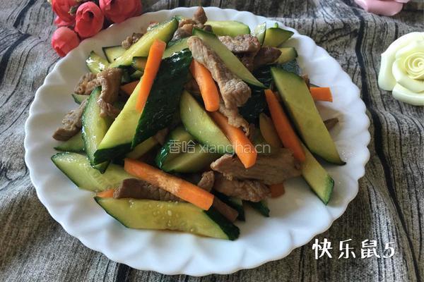 肉丝炒黄瓜的做法图解8