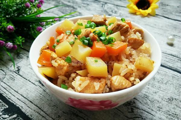 土豆鸡肉焖饭的做法图解11