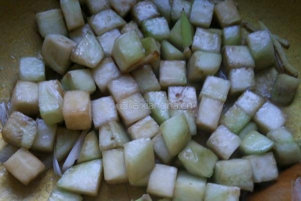 茄子炒火腿的做法图解4
