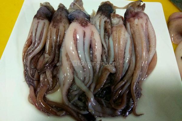 荆芥鱿鱼须的做法图解1