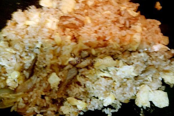 辣白菜五花肉炒饭的做法图解10