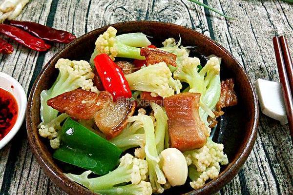 花菜炒肉的做法图解6